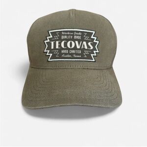 Tecovas Men's Olive Green Western SnapBack Logo Embroidered Cap Hat Adjustable